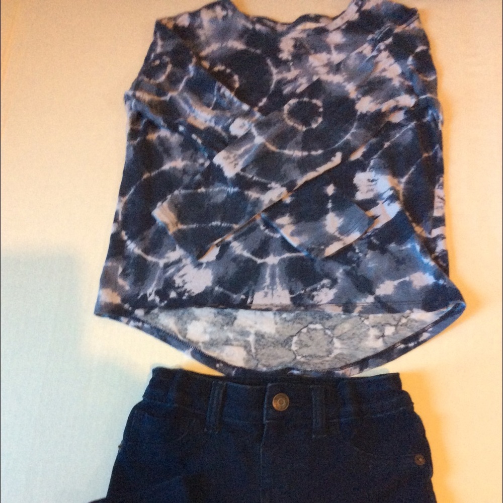 Old Navy shirt girl Cat Jack blue jean girl